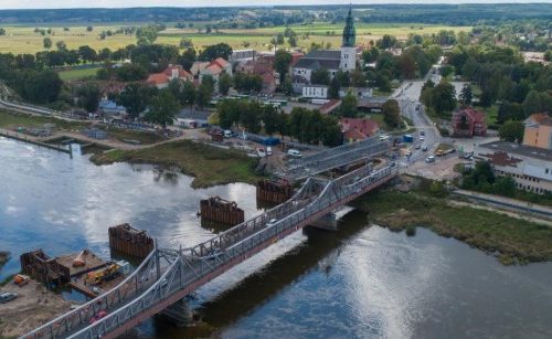 Widok na miasto Krosno Odrzańskie gdzie będzie realizowana budowa obwodnicy